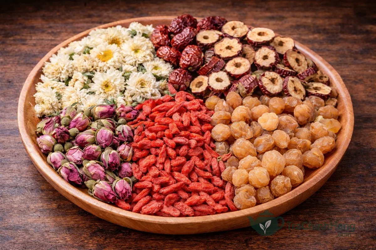 Trà Dưỡng Nhan 5 Vị - Trà dưỡng tâm ngủ ngon