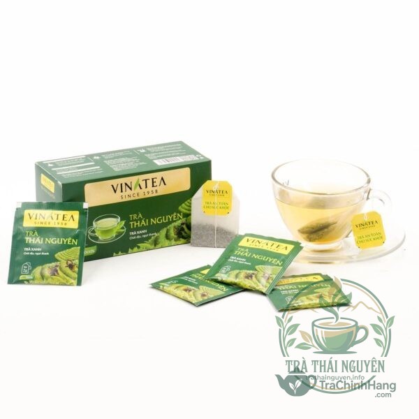 Pha trà Thái Nguyên túi lọc nước xanh hậu ngọt