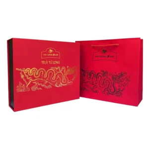 bộ trà ô long tứ long 400g gồm 4 hộp nhỏ bên trong