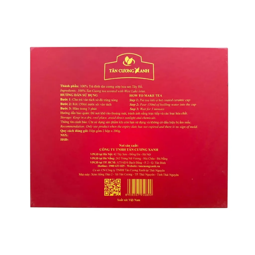 bên trong bộ hộp trà đinh ướp sen ngọc tỉnh liên