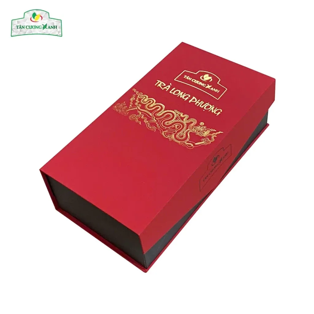 Hộp trà Long Phượng biểu tượng may mắn