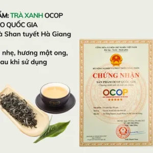 Trà xanh shan tuyết 1 lá OCOP 5 sao