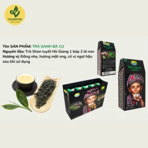 Trà Xanh Bà Cụ cận cảnh nước trà