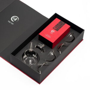 bộ ấm trà thuỷ tinh như ý - Hộp như ý