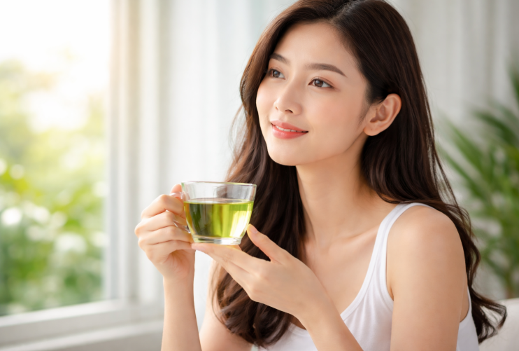 uống trà xanh mỗi ngày có giúp đẹp da không