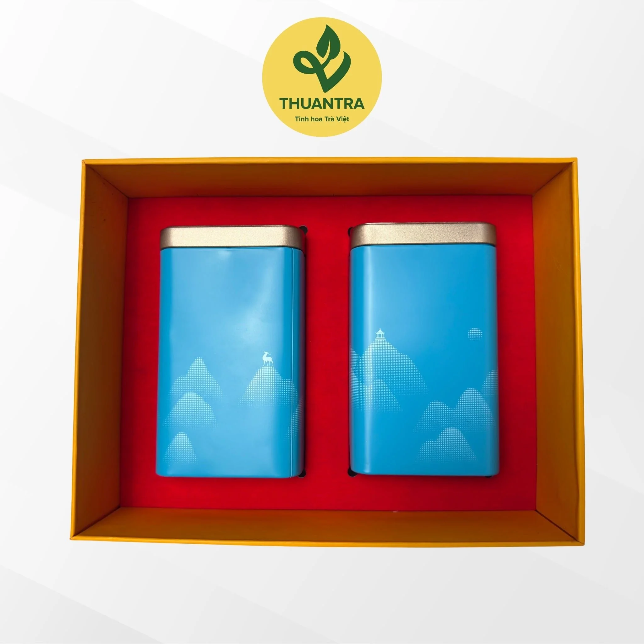 Set Trà Nõn Tôm Cánh Hạc thiết kế sang trọng làm quà biếu