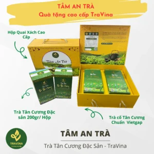 Set Trà Tâm An hộp quà trà Tân Cương 400g