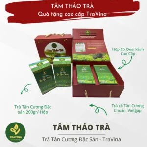 Set Trà Tâm Thảo hộp quà trà Tân Cương 400g