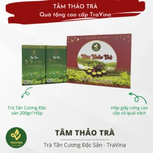Set Trà Tâm Thảo thiết kế hộp quà sang trọng