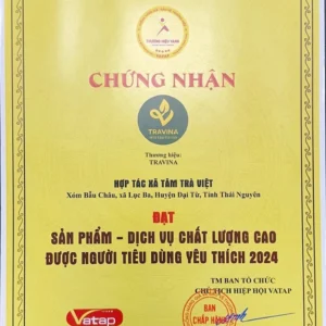 Set Trà Thanh Liên chứng nhận vùng trà Tân Cương