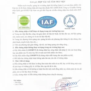 Set Trà Thanh Liên chứng nhận chất lượng trà sen