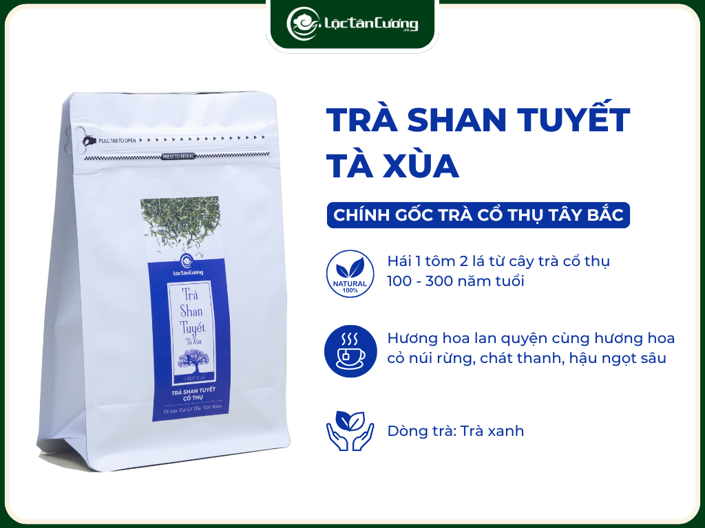 Trà Shan Tuyết Tà Xùa (1 tôm 2 lá)