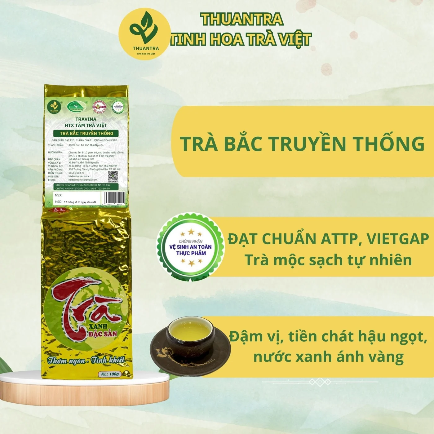 Trà Bắc Thái Nguyên nước ong vàng