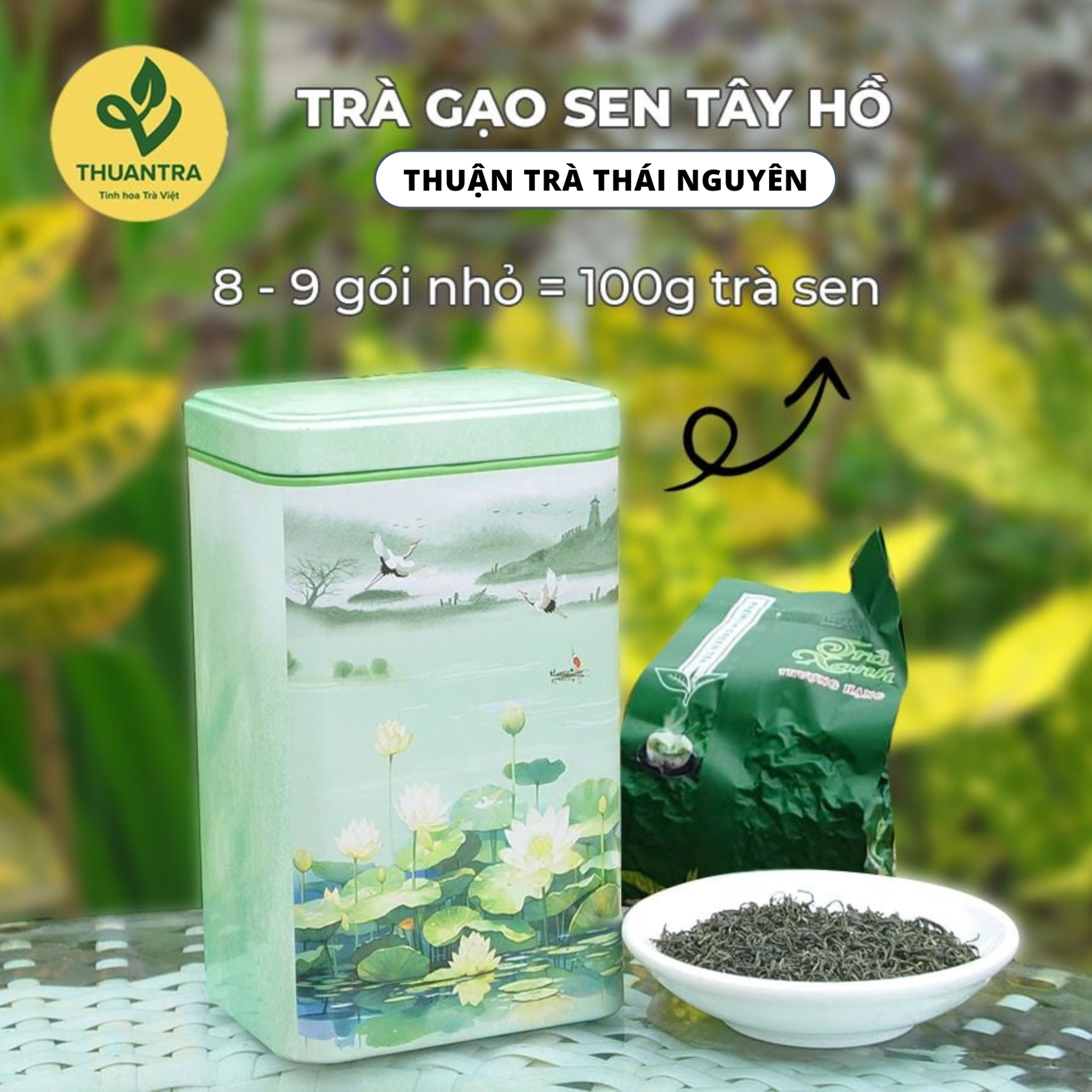Trà Gạo Sen Bách Diệp Tây Hồ khi mở hộp