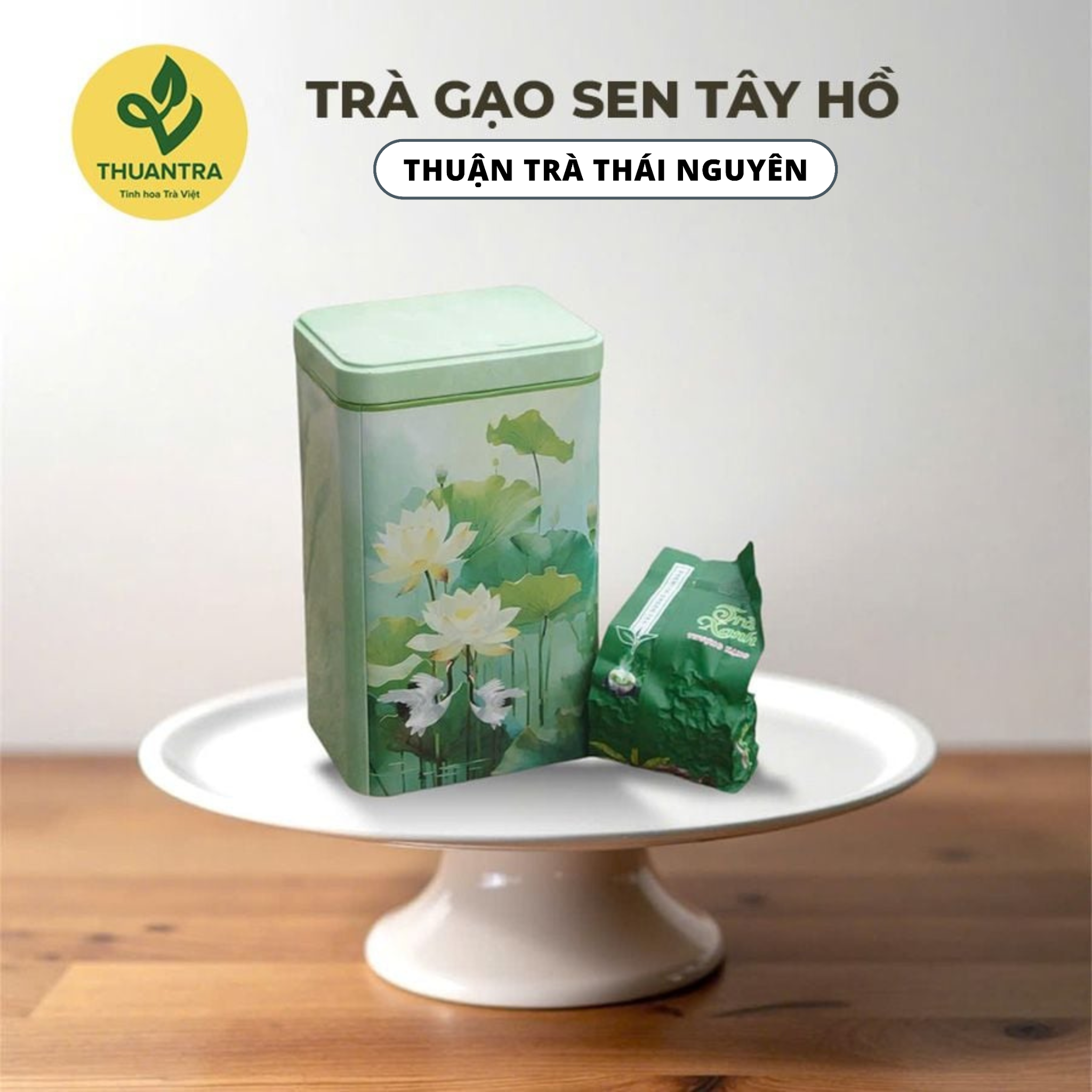 Trà Gạo Sen Bách Diệp Tây Hồ cánh trà và gạo sen