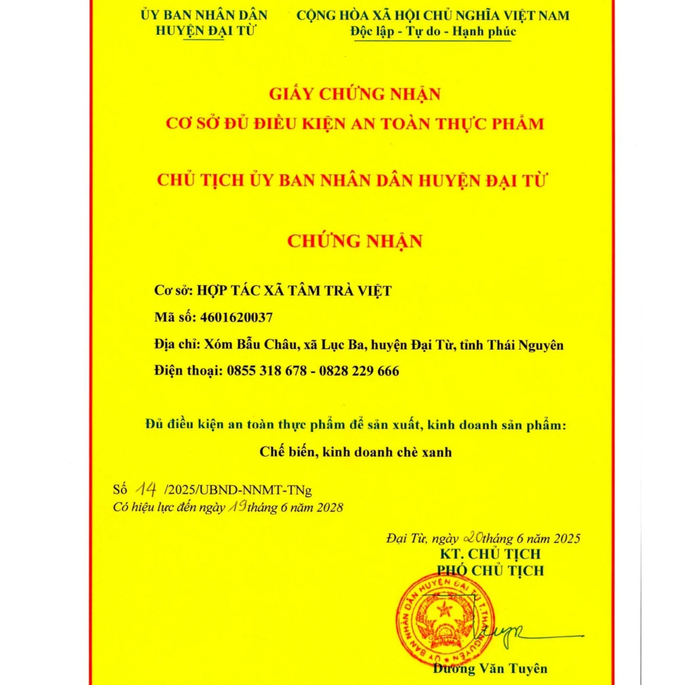 Trà Ô Long Đông Tam Đảo làm quà biếu