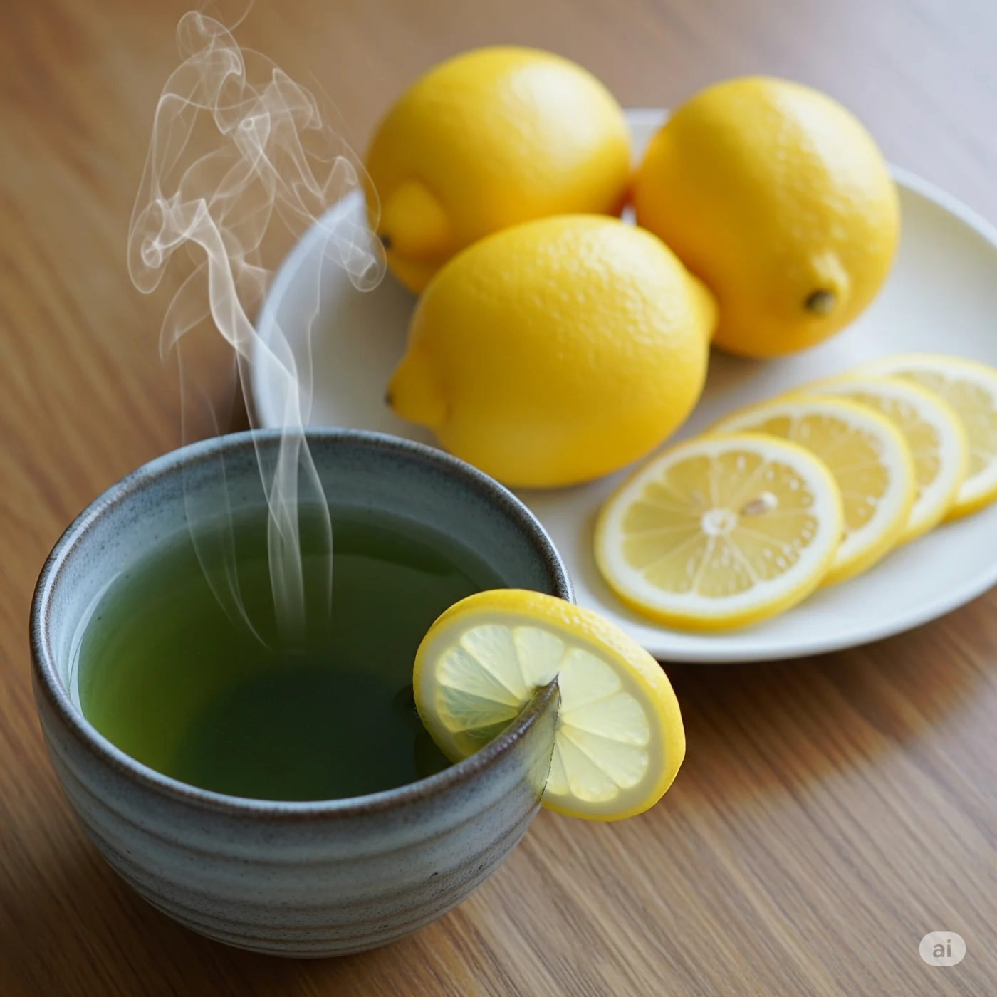 trà xanh giảm cân pha với chanh