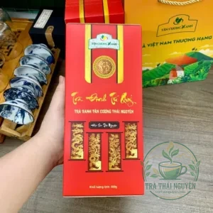 Bộ hộp quà trà đinh tân cương tứ quý 500g sang trọng