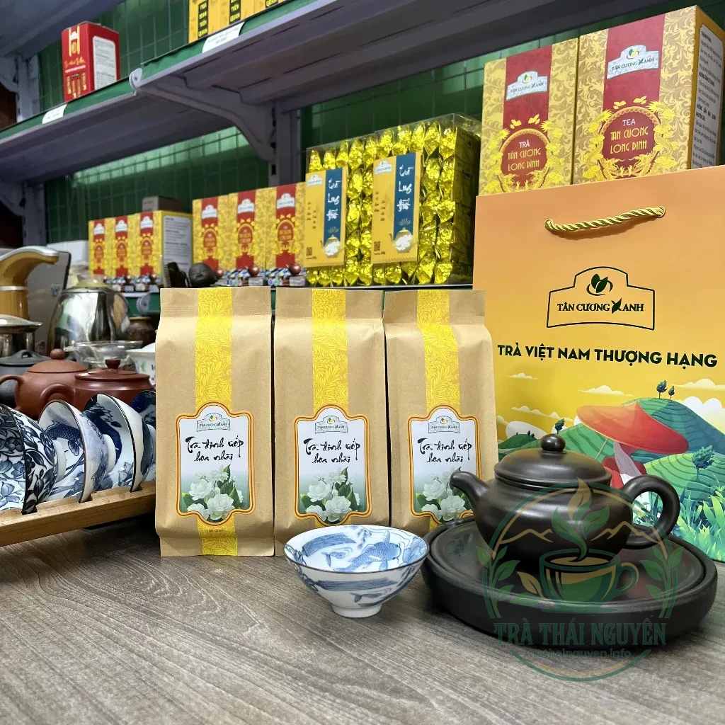 Trà nhài tiến quan 100g tân cương xanh quà tặng tinh tế