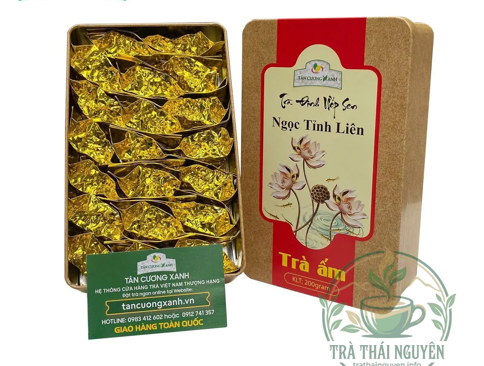 Thưởng thức trà sen ngọc tỉnh liên trong không gian trà đạo thanh tao