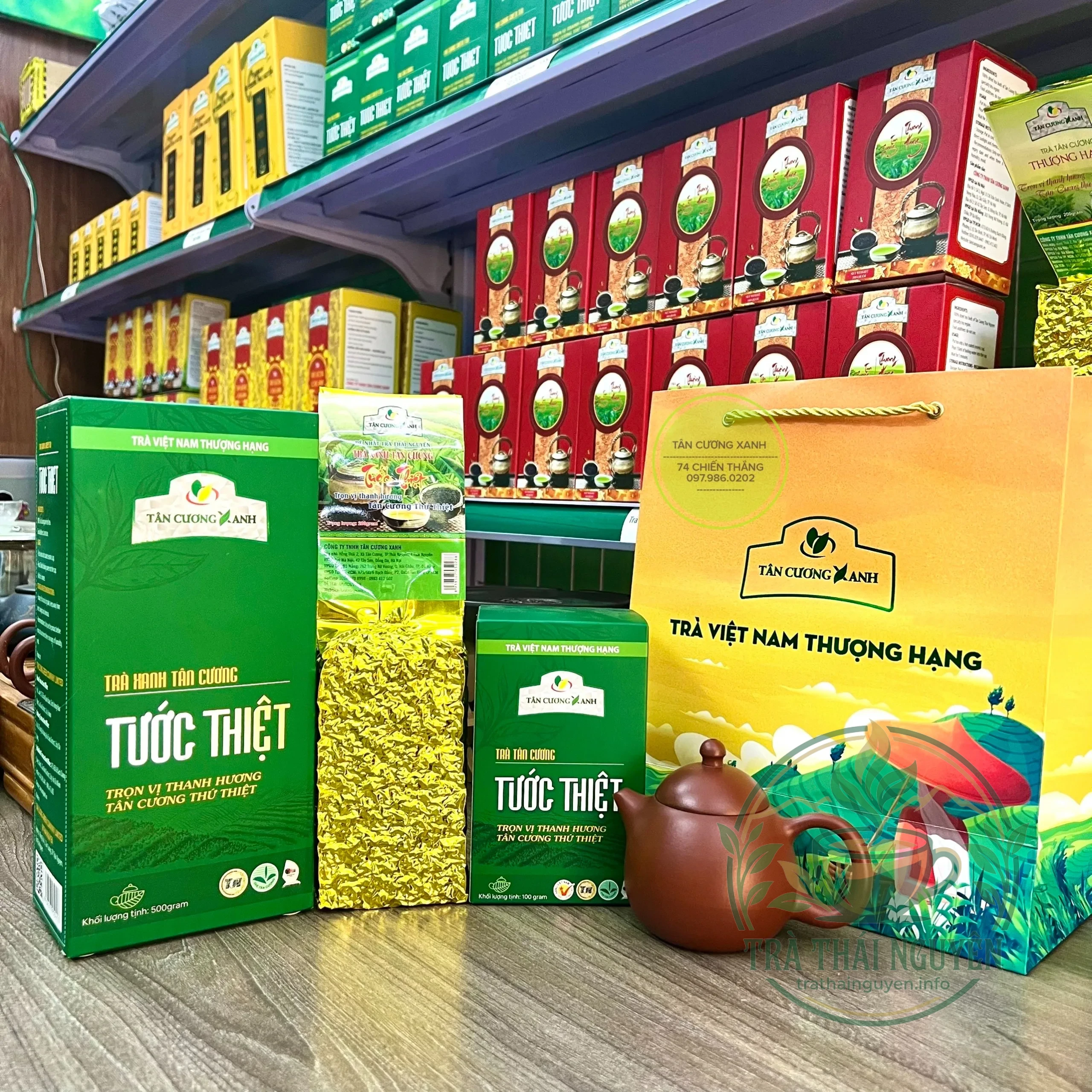 Gói trà tân cương tước thiệt (tôm nõn) hút chân không thượng hạng
